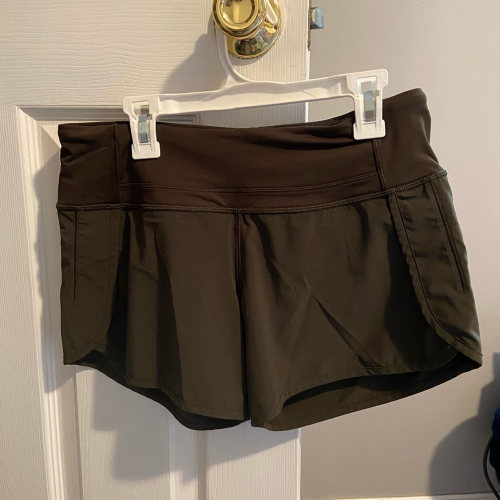 Lulu lemon army green shorts